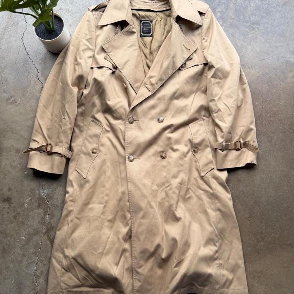Vintage 90s Christian‎ Dior trench coat size L